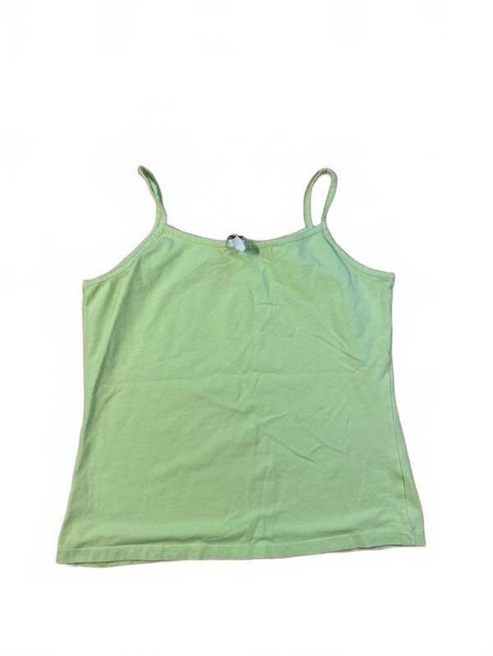 Cozy Casuals Green Cotton Spaghetti Strap Tank Size 2x Measures L
